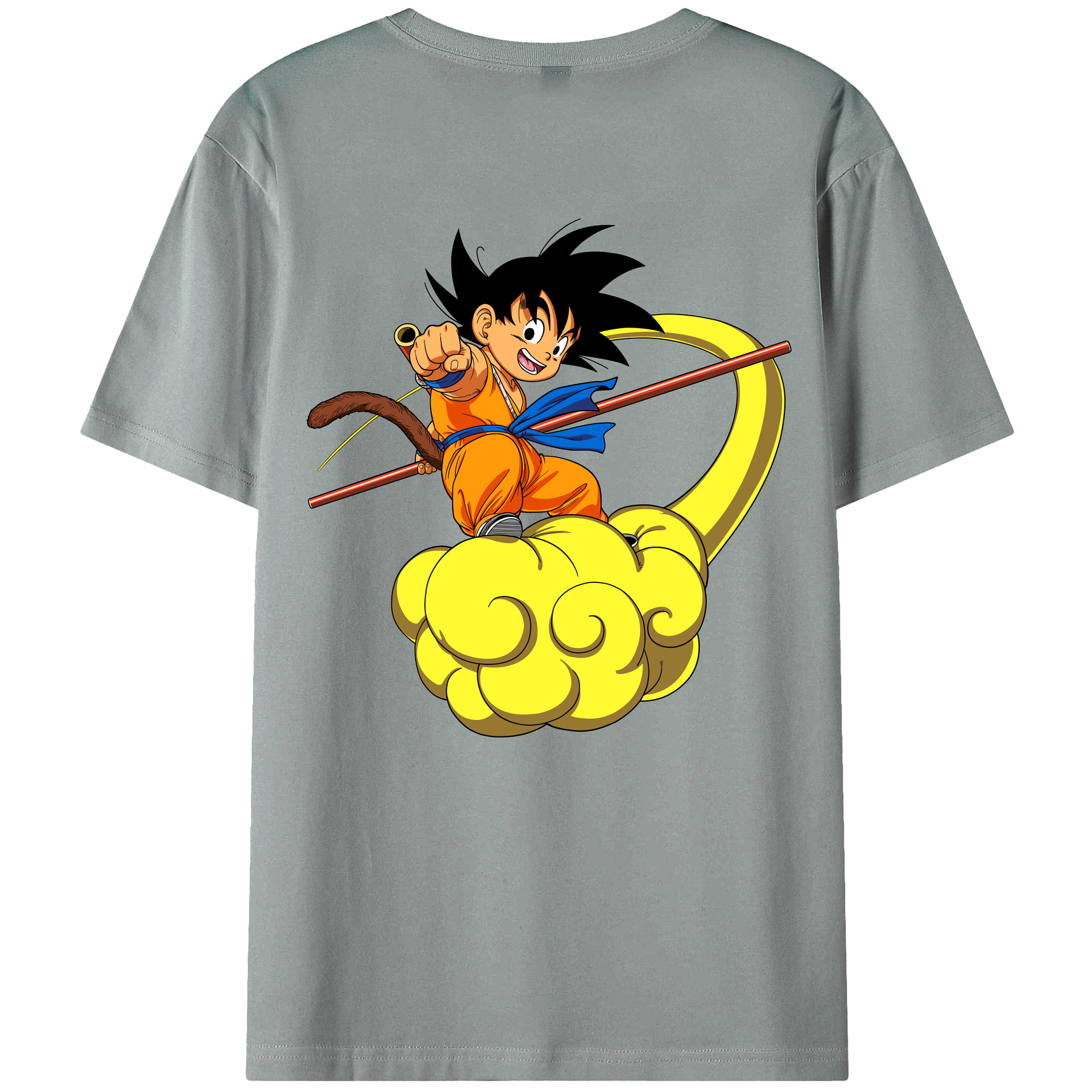 （画像用） ドラゴンボール 孫悟空（そん ごくう）Son Goku カカロット DRAGON BALL Kakarotto 綿100％ メンズ半袖Tシャツ（バックプリント） 通気性